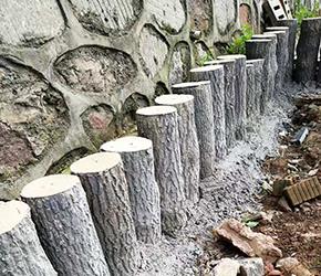 仿树皮桩